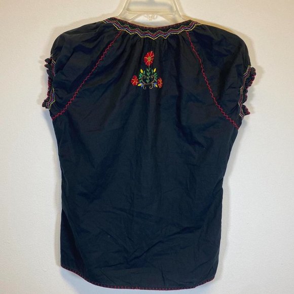 2000s Western Glam Embroidered Layereble Blouse - Picture 3 of 4